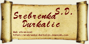 Srebrenka Durkalić vizit kartica
